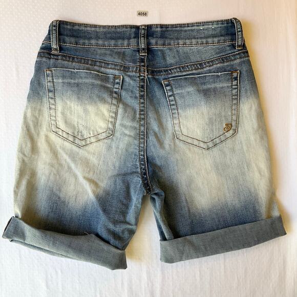 Indigo Rein Forever Women Denim Shorts size 9 Blue Mid Rise Stretch - Picture 10 of 10